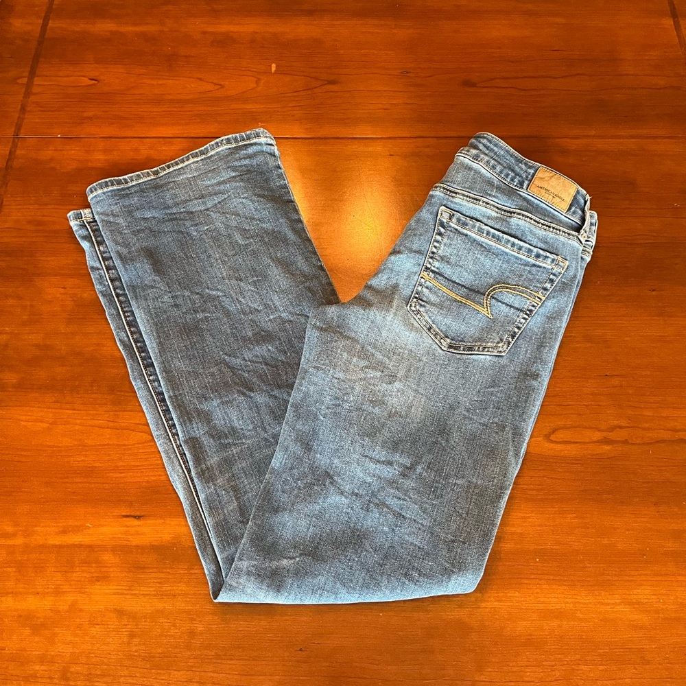 American Eagle Women’s Boyfriend Jeans Super Stretch Favorite Size 10L - Picture 2 of 14